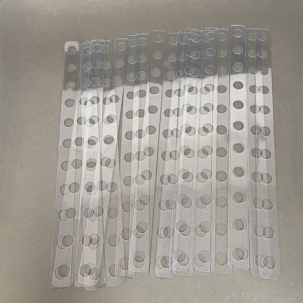 Clear Display Hanger‎ Hanging Strips 11 holes Lot  of 20 NWOT
